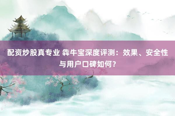 配资炒股真专业 犇牛宝深度评测：效果、安全性与用户口碑如何？