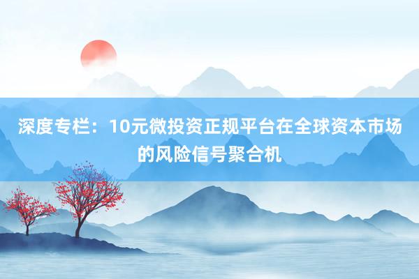 深度专栏：10元微投资正规平台在全球资本市场的风险信号聚合机