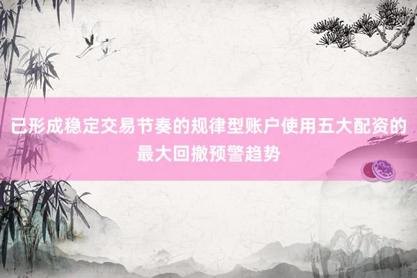 已形成稳定交易节奏的规律型账户使用五大配资的最大回撤预警趋势
