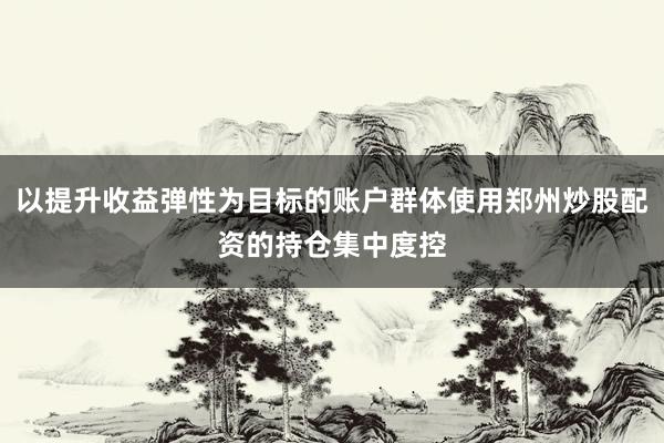 以提升收益弹性为目标的账户群体使用郑州炒股配资的持仓集中度控